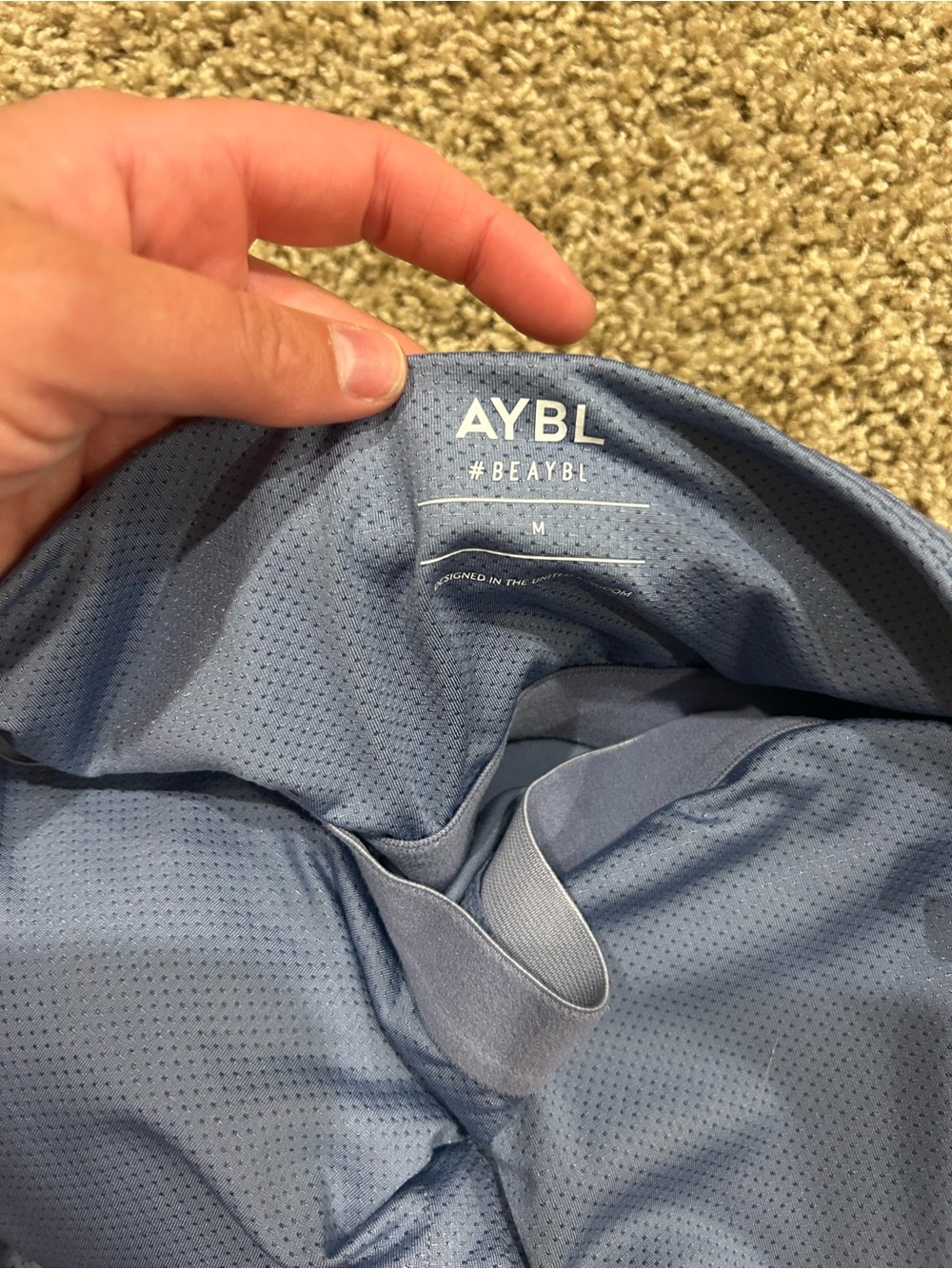 AYBL Dusty Blue Halter Sports Bra - Picture 3 of 5